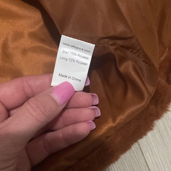 NWT Allegra K Faux Fur Jacket Size Small - Picture 4 of 5